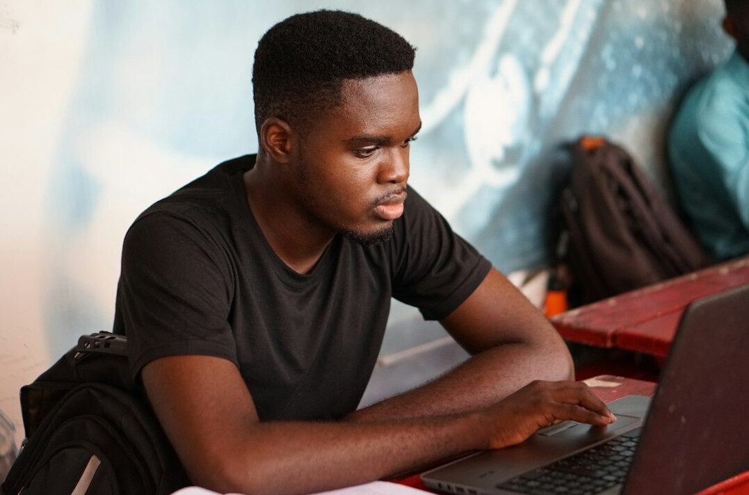 student learning to code