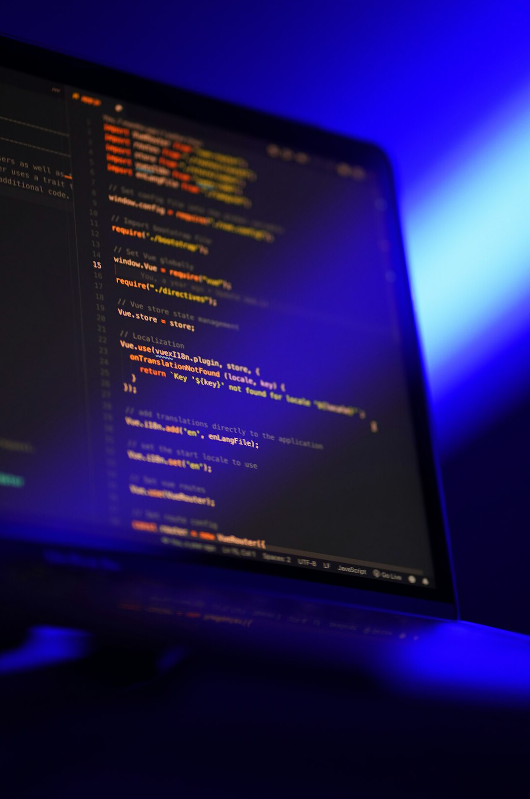 person writing code on screen