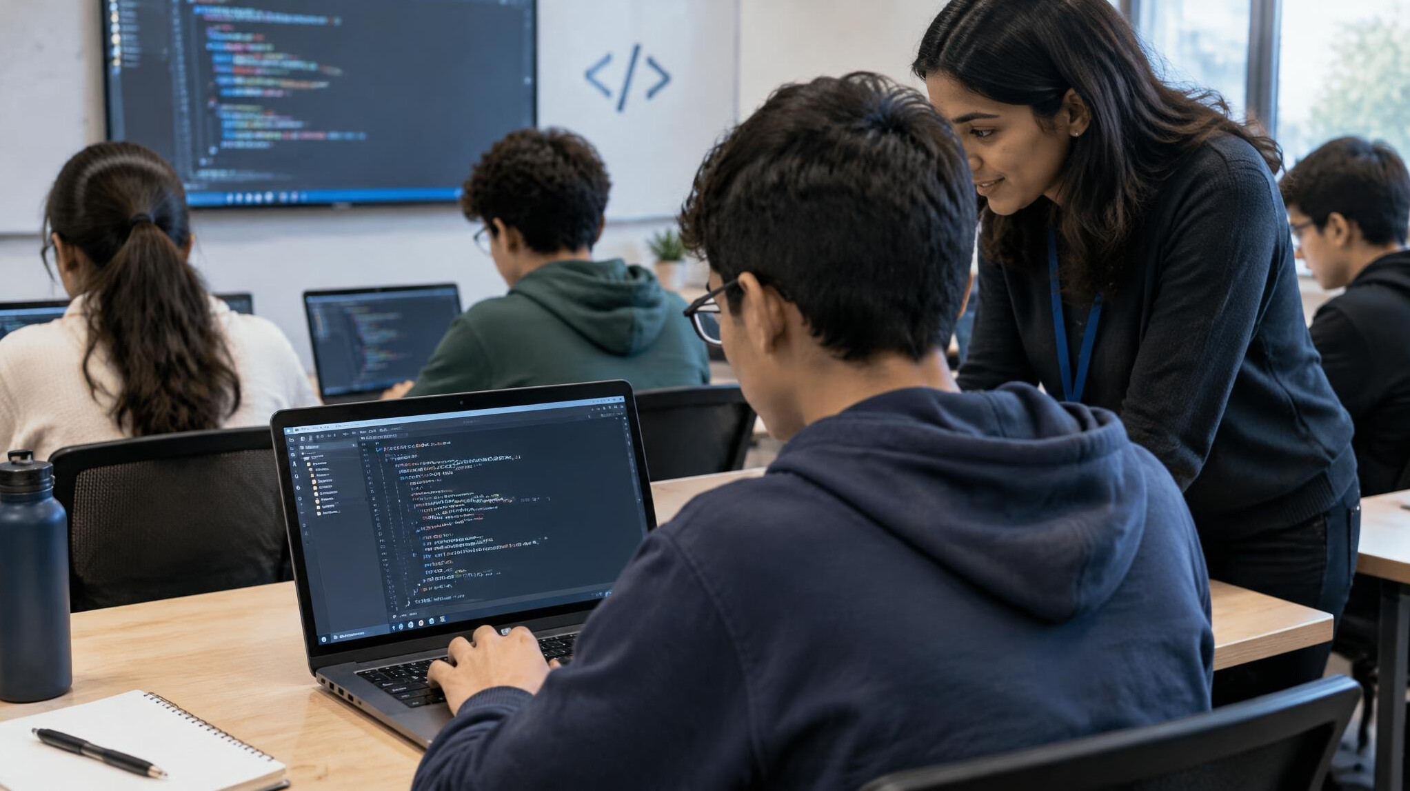 programming students learning
